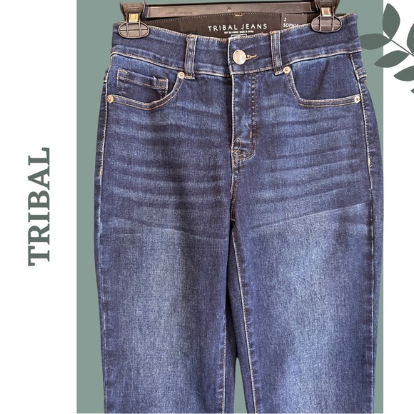 Tribal SOPHIA CURVY 32 INCH
STRAIGHT LEG JEANS Deep Ocean Size 2 - Picture 5 of 10